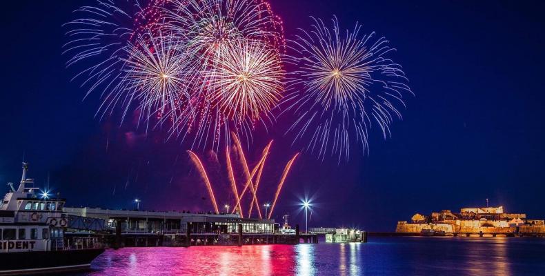 Fireworks over St Peter Port