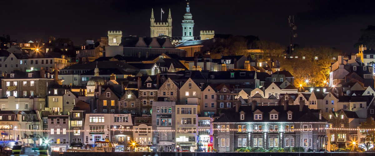 St Peter Port at night 