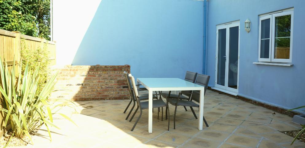 courtyard terrace at The Ellingham Cottages