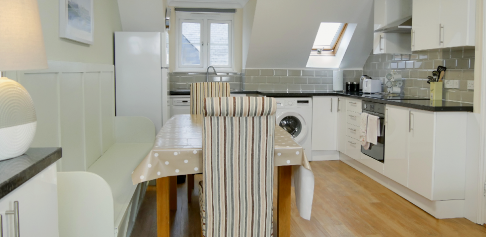 Kitchen in the three bedroom apartment at The Ellingham Cottages