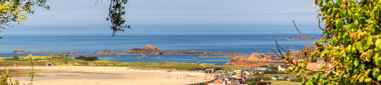 View over Vazon Bay in Guernsey