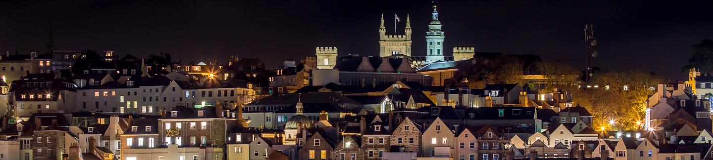 St Peter Port at night