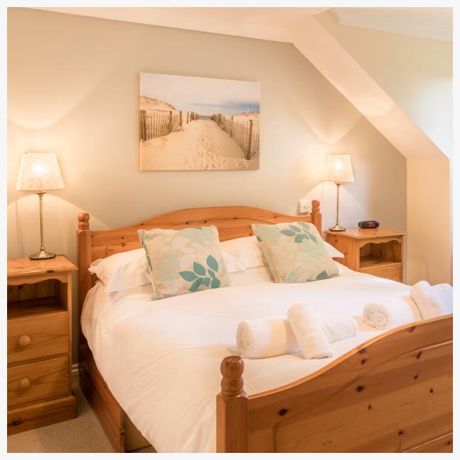 master bedroom at The Ellingham Cottages in St Martins, Guernsey