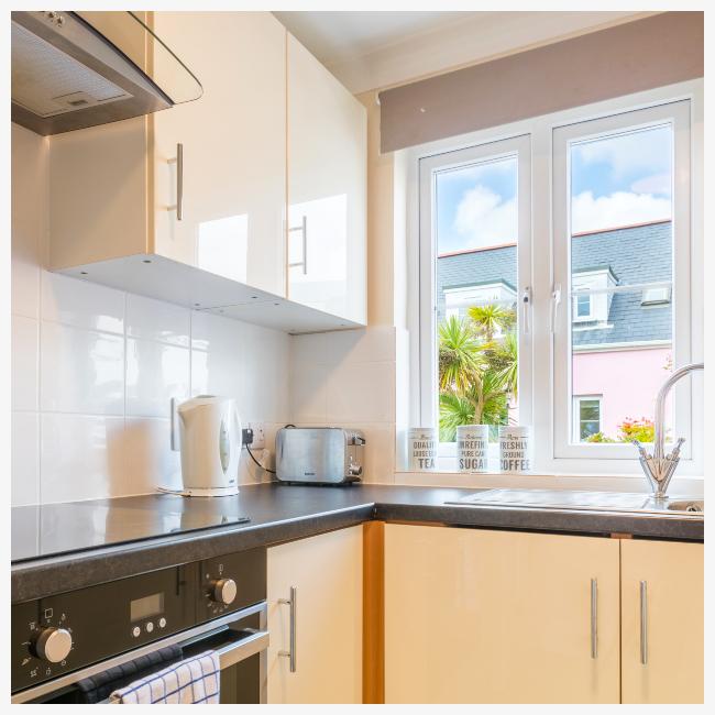 Kitchen in The Ellingham Cottages in St Martins, Guernsey